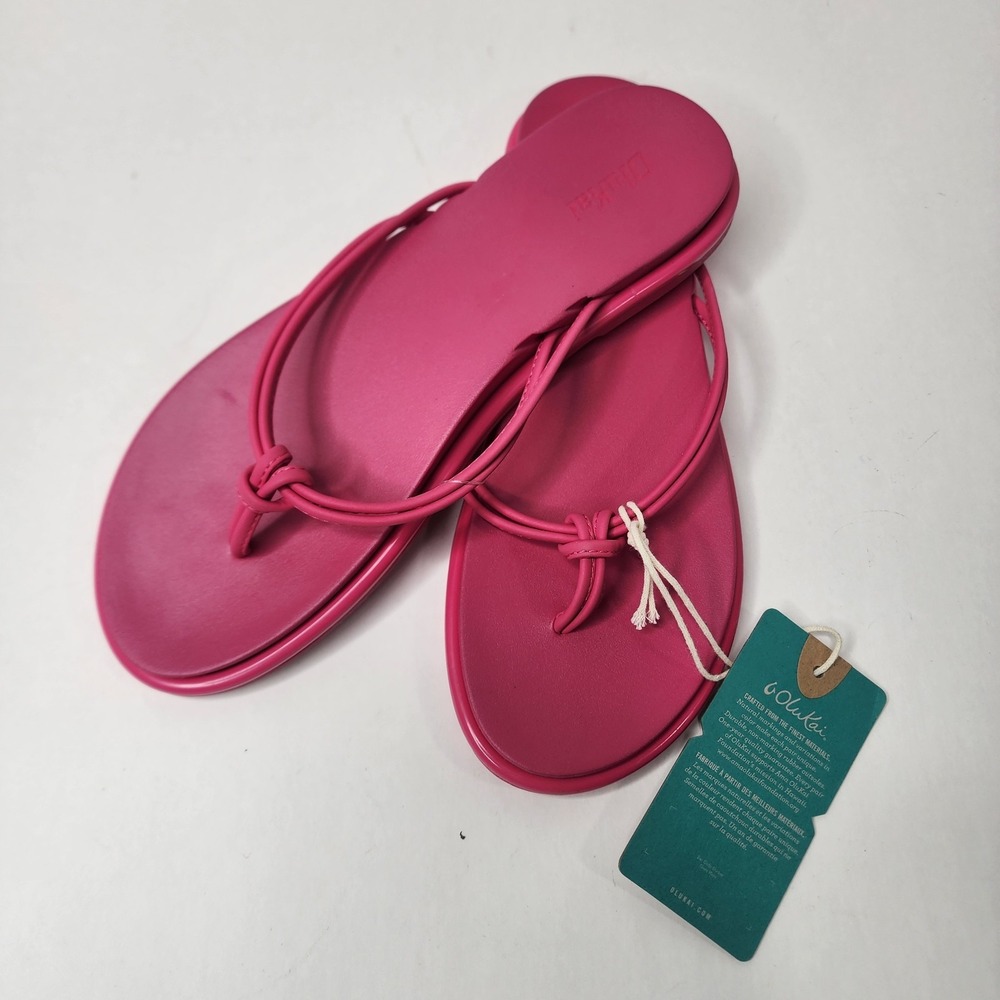 OluKai AKA Sandals Womens Size 9 Pink Plumeria Slippers Flip Flops 20509-6P6P G